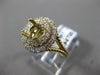 ESTATE .59CT DIAMOND 14K YELLOW GOLD 3D HALO FILIGREE SEMI MOUNT ENGAGEMENT RING