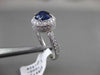 ANTIQUE 2.14CT DIAMOND & AAA SAPPHIRE 18K WHITE GOLD 3D FILIGREE ENGAGEMENT RING