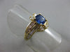 ESTATE 1.73CT DIAMOND & AAA OVAL SAPPHIRE 14KT YELLOW GOLD ENGAGEMENT RING #9788