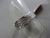 ESTATE WIDE 1.47CT ROUND & PRINCESS DIAMOND 18KT WHITE GOLD 3D MULTI ROW RING