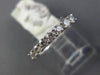 ESTATE .55CT DIAMOND 18KT WHITE GOLD 3D CLASSIC 7 STONE WEDDING ANNIVERSARY RING