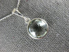 ESTATE 4.0CT AAA GREEN AMETHYST 14KT WHITE GOLD 3D ROUND CLASSIC BEZEL PENDANT