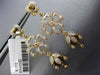 ESTATE LARGE .50CT DIAMOND 14KT YELLOW GOLD FOUR LEAF CLOVER CHANDELIER EARRINGS