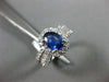 ESTATE 1.90CT DIAMOND & AAA SAPPHIRE 18K WHITE GOLD OVAL CLASSIC ENGAGEMENT RING