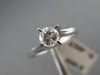 ESTATE .40CT DIAMOND 14KT WHITE GOLD 3D CLASSIC SOLITAIRE ENGAGEMENT RING #23091