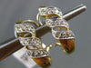 ESTATE .33CT DIAMOND 14KT WHITE & YELLOW GOLD 3 ROW FILIGREE CLIP ON EARRINGS