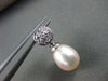 ESTATE .17CT DIAMOND & AAA SOUTH SEA PEARL 18KT WHITE PENDANT WITH CHAIN #1193