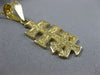 ESTATE 14KT YELLOW GOLD HANDCRAFTED ANGEL FLOATING CROSS PENDANT & CHAIN #24849
