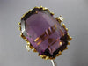 ESTATE EXTRA LARGE 60.20CT DIAMOND & AAA AMETHYST 14KT TWO TONE GOLD 3D FUN RING