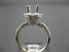 ESTATE 1.12CT DIAMOND 14KT WHITE GOLD HALO FILIGREE SEMI MOUNT ENGAGEMENT RING