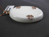 ESTATE LARGE .45CT DIAMOND & WHITE ENAMEL 14KT ROSE GOLD ETOILE FLOWER PENDANT