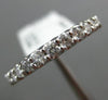 ESTATE .53CT DIAMOND 14KT WHITE GOLD SEMI ETERNITY SHARE PRONG ANNIVERSARY RING