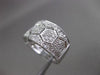 ESTATE WIDE .50CT DIAMOND 14KT WHITE GOLD HEXIGON FILIGREE ANNIVERSARY BAND RING