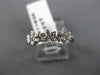 ESTATE .15CT DIAMOND 18KT WHITE GOLD STAR FLOWER PAST PRESENT FUTURE RING #11635