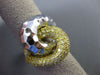 ESTATE EXTRA LARGE 2.48CT FANCY YELLOW DIAMOND 18K 2 TONE GOLD 3D LOVE KNOT RING