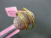 ESTATE LARGE 2.27CT PINK & FANCY YELLOW DIAMOND 18KT TRI COLOR GOLD OVAL RING