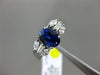 ESTATE 1.68CT DIAMOND & SAPPHIRE 18KT WHITE GOLD 3D MULTI SHAPE ENGAGEMENT RING