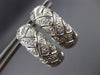 ESTATE .35CT ROUND DIAMOND 14KT WHITE GOLD FILIGREE HUGGIE HOOP EARRINGS #21690