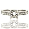 ESTATE .73CT DIAMOND 18K WHITE GOLD 4 PRONG BUTTERFLY SEMI MOUNT ENGAGEMENT RING