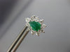 ESTATE 1.9CT DIAMOND & AAA COLOMBIAN EMERALD 14K WHITE GOLD STUD EARRINGS #26077