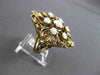 ANTIQUE EXTRA LARGE 1.40CT AAA OPAL 14KT YELLOW GOLD FILIGREE FUN RING #22962