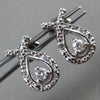 ESTATE .12CT DIAMOND 14KT WHITE GOLD 3D SOLITAIRE AWARENESS SIGN STUD EARRINGS