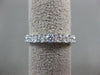 ESTATE .97CT DIAMOND 18K WHITE GOLD ROUND SEMI ETERNITY WEDDING ANNIVERSARY RING