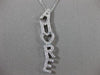 ESTATE LARGE .70CT DIAMOND 14K WHITE GOLD FLOATING 'LOVE' 'AMORE' PENDANT #17866