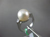 ESTATE .16CT DIAMOND & AAA SOUTH SEA PEARL 18KT WHITE GOLD 3D ENGAGEMENT RING