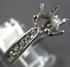 ESTATE .35CT DIAMOND 14KT WHITE GOLD 3D FLOWER SEMI MOUNT ENGAGEMENT RING #17452