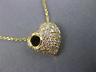 ESTATE .40CT DIAMOND 14KT YELLOW GOLD 3D CLASSIC PUFFED HEART PENDANT #22986