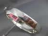 ESTATE EXTRA LARGE 1.65CT DIAMOND 14K WHITE GOLD 3D OVAL PAVE BANGLE BRACELET