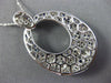 LARGE 2.79CT DIAMOND & AAA SAPPHIRE 18K WHITE GOLD 3D OPEN OVAL FILIGREE PENDANT