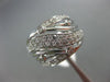 ESTATE LARGE .75CT DIAMOND 14K WHITE GOLD CLASSIC MULTI ROW WAVE ETOILE FUN RING