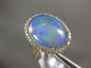 LARGE 7.80CT DIAMOND & AAA OPAL 14KT YELLOW GOLD CLASSIC OVAL DOUBLE HALO RING