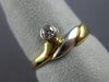 ESTATE .10CT DIAMOND 18KT WHITE & YELLOW GOLD 3D FRIENDSHIP PROMISE RING #23974