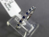 ESTATE .26CT DIAMOND & AAA SAPPHIRE 18K WHITE GOLD 3D STACKABLE ANNIVERSARY RING