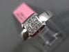 ESTATE WIDE .30CT DIAMOND 18K WHITE GOLD 3D INVISIBLE SQUARE ENGAGEMENT RING