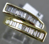 ESTATE .78CT BAGUETTE DIAMOND 14K TWO TONE GOLD CLASSIC DOUBLE SIDED RING #17723