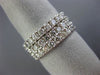 ESTATE WIDE 2.31CT DIAMOND 14KT WHITE GOLD 3 ROW SEMI ETERNITY ANNIVERSARY RING