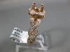 ESTATE WIDE .77CT DIAMOND 14KT ROSE GOLD 3D INFINITY SEMI MOUNT ENGAGEMENT RING
