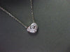 ESTATE .18CT DIAMOND 14KT WHITE GOLD 3D SIX STONE ETOILE HEART PENDENT #1722