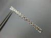 ESTATE LARGE 3.23CT DIAMOND 18KT WHITE GOLD 3D ETERNITY HOOP HANGING EARRINGS