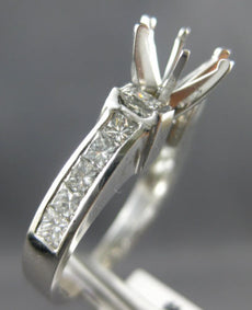 .96CT DIAMOND 14K WHITE GOLD 3D ROUND PRINCESS SEMI MOUNT ENGAGEMENT RING #23794