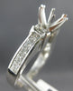 .96CT DIAMOND 14K WHITE GOLD 3D ROUND PRINCESS SEMI MOUNT ENGAGEMENT RING #23794