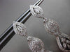 ESTATE LARGE 2.0CT DIAMOND 18KT WHITE GOLD FILIGREE MILGRAIN HANGING EARRINGS