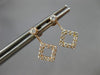ESTATE .30CT DIAMOND 14KT ROSE GOLD 3D OPEN SQUARE CLASSIC HANGING EARRINGS