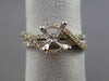 ESTATE .50CT DIAMOND 14K WHITE & YELLOW GOLD INFINITY SEMI MOUNT ENGAGEMENT RING