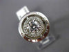 ESTATE LARGE GIA 1.3CT DIAMOND 14KT WHITE GOLD 3D HALO ENGAGEMENT RING #19139