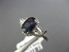 ESTATE 2.21CT DIAMOND & AAA ALEXANDRITE 18KT WHITE GOLD 3D OVAL ENGAGEMENT RING
